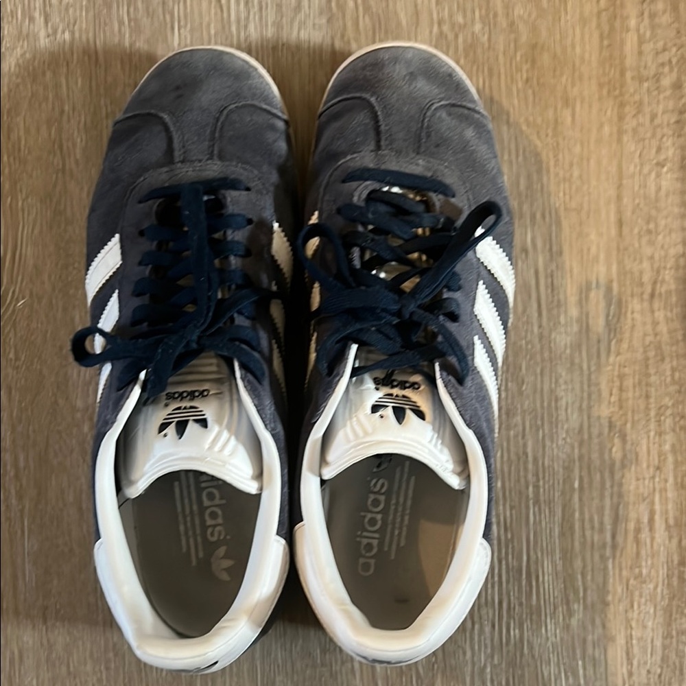 Adidas Navy and White Gazelle Women’s 8